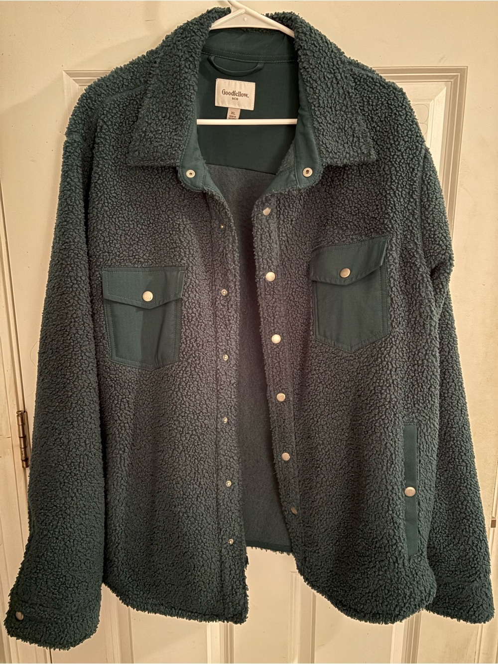 Goodfellow & Co Teal Sherpa Snap-Front Jacket